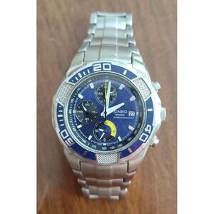 Casio Duro Watch Men 40mm Blue 4726 MSY-502 Date 200M Chronograph Alarm 7.75
